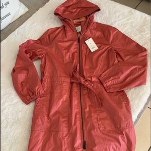 Calf length rain coat! Coral color